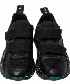 Promo 🔥 Stella McCartney Black Faux Leather And Faux Suede Eclypse Velcro Low Top 👟 Sneakers Size 39 For 👩 Women ⭐ -Stella McCartney Shop luxury women stella mccartney used shoes p458829 006