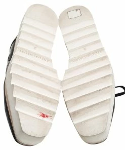 Budget 🎁 Stella McCartney Black Faux Leather Elyse Wedge 👟 Sneakers Size 38 For 👩 Women 🥰 -Stella McCartney Shop luxury women stella mccartney used shoes p459468 005