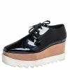 Best reviews of 😀 Stella McCartney Black Faux Patent Leather Elyse Platform Lace Up Derby Size 38.5 For 👩 Women 🔥 -Stella McCartney Shop luxury women stella mccartney used shoes p460579 001