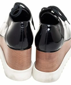 Best reviews of 😀 Stella McCartney Black Faux Patent Leather Elyse Platform Lace Up Derby Size 38.5 For 👩 Women 🔥 -Stella McCartney Shop luxury women stella mccartney used shoes p460579 005