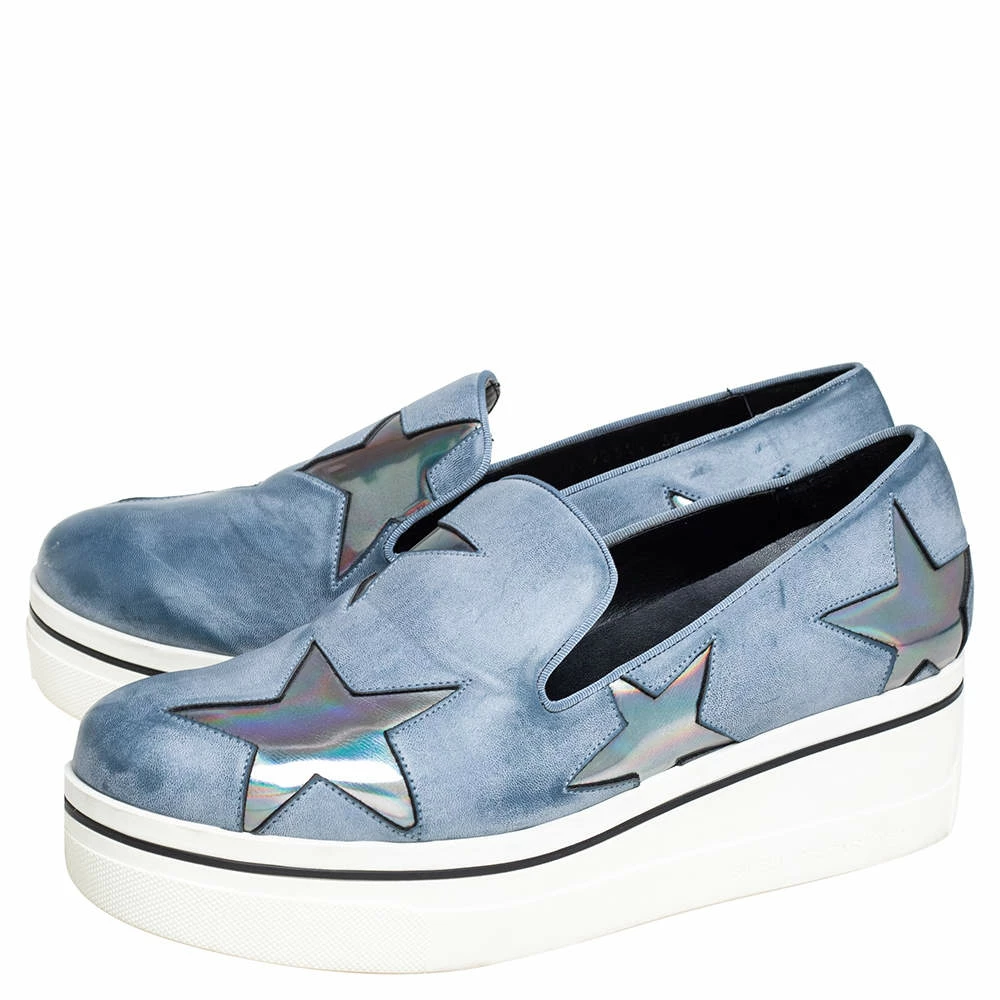 Best Sale 😍 Stella McCartney Grey Faux Leather Binx Star Slip On 👟 Sneakers Size 39 For 👩 Women 👏 6 Best Sale 😍 Stella McCartney Grey Faux Leather Binx Star Slip On 👟 Sneakers Size 39 For 👩 Women 👏 - Image 4