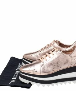 Top 10 😀 Stella McCartney Metallic Gold Leather Elyse Star Platform 👟 Sneakers Size 38 For 👩 Women 🌟 -Stella McCartney Shop luxury women stella mccartney used shoes p467900 004