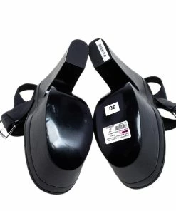 Outlet 😉 Stella McCartney Black Faux Leather Buckle Block Heel Platform 🩴 Sandals Size 40 For 👩 Women 👍 -Stella McCartney Shop luxury women stella mccartney used shoes p471766 001