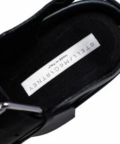 Outlet 😉 Stella McCartney Black Faux Leather Buckle Block Heel Platform 🩴 Sandals Size 40 For 👩 Women 👍 -Stella McCartney Shop luxury women stella mccartney used shoes p471766 006 scaled