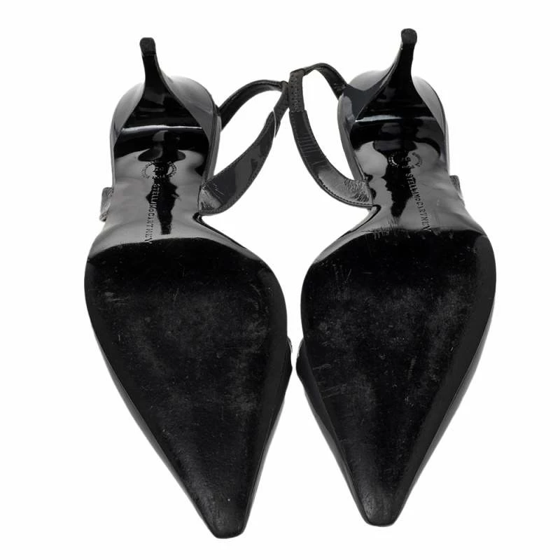 New ✔️ Stella McCartney Dark Grey Faux Patent Leather Slingback 🩴 Sandals Size 37 For 👩 Women 💯 8 New ✔️ Stella McCartney Dark Grey Faux Patent Leather Slingback 🩴 Sandals Size 37 For 👩 Women 💯 - Image 6