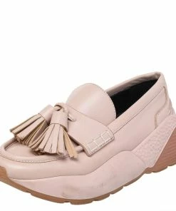 Hot Sale 😀 Stella McCartney Pink Faux Leather Loafer 👟 Sneaker Size 36 For 👩 Women 💯