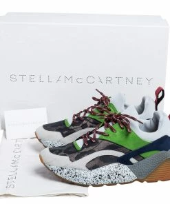 Flash Sale 🎉 Stella McCartney Multicolor Leopard Print Faux Suede And Fabric Eclypse Low Top 👟 Sneakers Size 38 For 👩 Women 🌟 -Stella McCartney Shop luxury women stella mccartney used shoes p480954 004