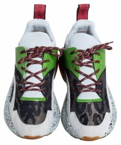 Flash Sale 🎉 Stella McCartney Multicolor Leopard Print Faux Suede And Fabric Eclypse Low Top 👟 Sneakers Size 38 For 👩 Women 🌟 -Stella McCartney Shop luxury women stella mccartney used shoes p480954 005