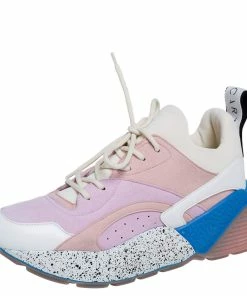 Wholesale ✔️ Stella McCartney Multicolor Faux Leather, Faux Suede And Fabric Eclypse Low Top 👟 Sneakers Size 38 For 👩 Women 🔥