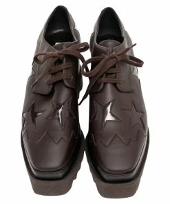 Best reviews of 💯 Stella McCartney Brown Faux Leather Elyse Star 👟 Sneakers Size 36.5 For 👩 Women ❤️ -Stella McCartney Shop luxury women stella mccartney used shoes p482129 006