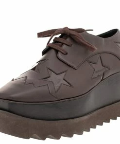 Best reviews of 💯 Stella McCartney Brown Faux Leather Elyse Star 👟 Sneakers Size 36.5 For 👩 Women ❤️