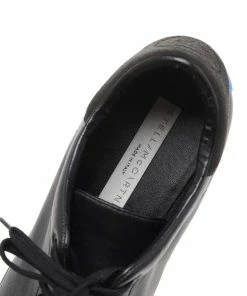 Best Pirce 🔥 Stella McCartney Black Faux Leather Elyse Platform Derby 👟 Sneakers Size 37.5 For 👩 Women ⌛ -Stella McCartney Shop luxury women stella mccartney used shoes p482172 002
