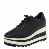 Best Pirce 🔥 Stella McCartney Black Faux Leather Elyse Platform Derby 👟 Sneakers Size 37.5 For 👩 Women ⌛ -Stella McCartney Shop luxury women stella mccartney used shoes p482172 005