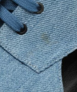 Best deal ⭐ Stella McCartney Blue Cut Out Denim Elyse Lace Up Platform Derby Size 40 For 👩 Women 🎉 -Stella McCartney Shop luxury women stella mccartney used shoes p482570 007