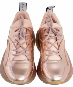 Promo 👍 Stella McCartney Metallic Rose Gold Faux Leather Eclypse Low Top 👟 Sneakers Size 39 For 👩 Women 🔔 -Stella McCartney Shop luxury women stella mccartney used shoes p486253 008
