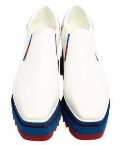 Promo 💯 Stella McCartney White Faux Leather Elyse Platform Slip On 👟 Sneakers Size 40 For 👩 Women 👏 -Stella McCartney Shop luxury women stella mccartney used shoes p487229 006