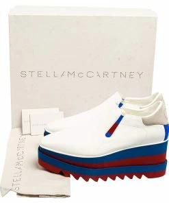 Promo 💯 Stella McCartney White Faux Leather Elyse Platform Slip On 👟 Sneakers Size 40 For 👩 Women 👏 -Stella McCartney Shop luxury women stella mccartney used shoes p487229 009