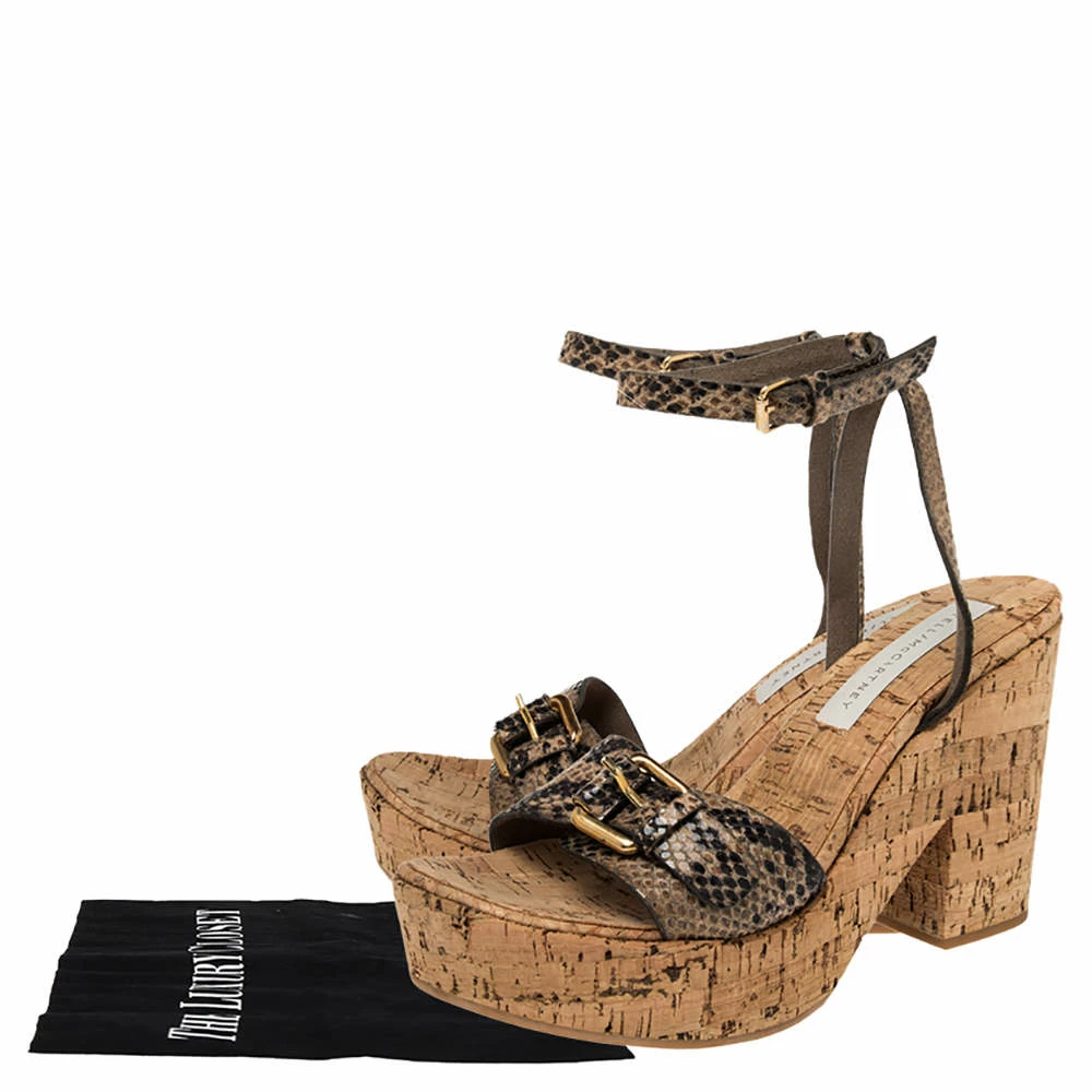 Brand new โญ Stella McCartney Beige Faux Python Leather Cork Platform ๐ฉด Sandals Size 39 For ๐ฉ Women ๐ 10 Brand new โญ Stella McCartney Beige Faux Python Leather Cork Platform ๐ฉด Sandals Size 39 For ๐ฉ Women ๐ - Image 8