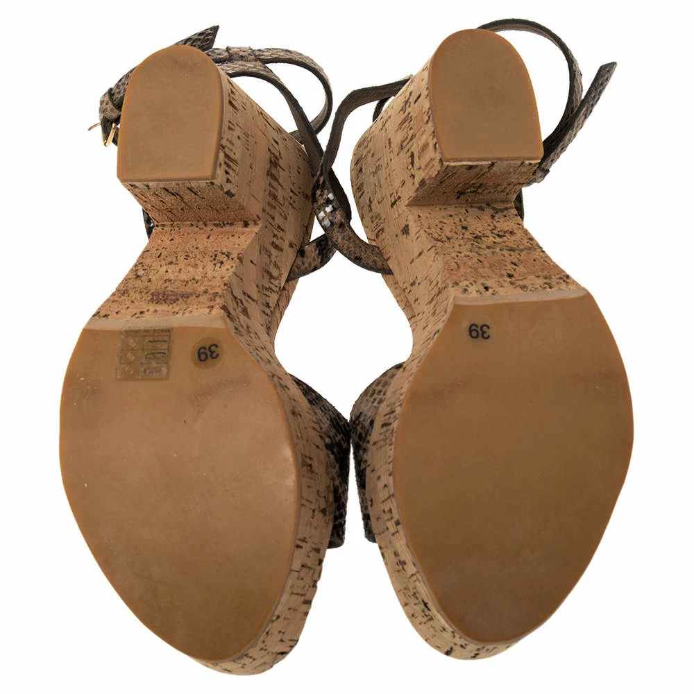 Brand new โญ Stella McCartney Beige Faux Python Leather Cork Platform ๐ฉด Sandals Size 39 For ๐ฉ Women ๐ 8 Brand new โญ Stella McCartney Beige Faux Python Leather Cork Platform ๐ฉด Sandals Size 39 For ๐ฉ Women ๐ - Image 6