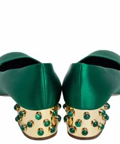 Best Sale 😍 Stella McCartney Green Satin Studded Block Heel Pumps Size 38.5 For 👩 Women 😀 14 Best Sale 😍 Stella McCartney Green Satin Studded Block Heel Pumps Size 38.5 For 👩 Women 😀 -Stella McCartney Shop luxury women stella mccartney used shoes p487946 002