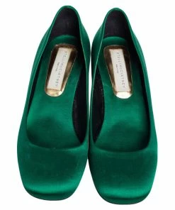 Best Sale 😍 Stella McCartney Green Satin Studded Block Heel Pumps Size 38.5 For 👩 Women 😀 12 Best Sale 😍 Stella McCartney Green Satin Studded Block Heel Pumps Size 38.5 For 👩 Women 😀 -Stella McCartney Shop luxury women stella mccartney used shoes p487946 003