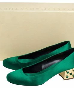 Best Sale 😍 Stella McCartney Green Satin Studded Block Heel Pumps Size 38.5 For 👩 Women 😀 17 Best Sale 😍 Stella McCartney Green Satin Studded Block Heel Pumps Size 38.5 For 👩 Women 😀 -Stella McCartney Shop luxury women stella mccartney used shoes p487946 008