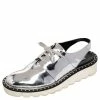 Promo 😉 Stella McCartney Metallic Silver Faux Leather Odette Slingback Flats Size 37 For 👩 Women ⌛ -Stella McCartney Shop luxury women stella mccartney used shoes p488570 005