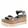 Cheapest 😍 Stella McCartney Grey Faux Leather Wedge 🩴 Sandals Size 40 For 👩 Women 😍 -Stella McCartney Shop luxury women stella mccartney used shoes p491766 006