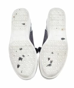 Coupon 🎉 Stella McCartney Metallic Grey Faux Suede And Satin Binx Star Platform Slip On 👟 Sneakers Size 38 For 👩 Women 😀 -Stella McCartney Shop luxury women stella mccartney used shoes p492808 007