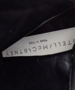 Budget 👍 Stella McCartney Black Faux Leather Ankle 🥾 Boots Size 38.5 For 👩 Women 🎁 -Stella McCartney Shop luxury women stella mccartney used shoes p492845 005