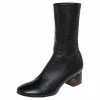Budget 👍 Stella McCartney Black Faux Leather Ankle 🥾 Boots Size 38.5 For 👩 Women 🎁 -Stella McCartney Shop luxury women stella mccartney used shoes p492845 008