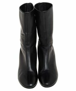 Budget 👍 Stella McCartney Black Faux Leather Ankle 🥾 Boots Size 38.5 For 👩 Women 🎁 -Stella McCartney Shop luxury women stella mccartney used shoes p492845 009