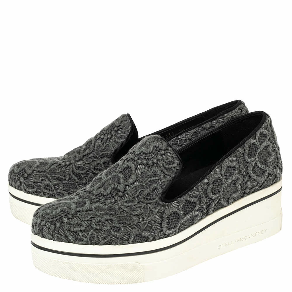 Flash Sale ๐ Stella McCartney Grey Embroidered Fabric Lace Slip On ๐ Sneakers Size 38 For ๐ฉ Women ๐ 6 Flash Sale ๐ Stella McCartney Grey Embroidered Fabric Lace Slip On ๐ Sneakers Size 38 For ๐ฉ Women ๐ - Image 4