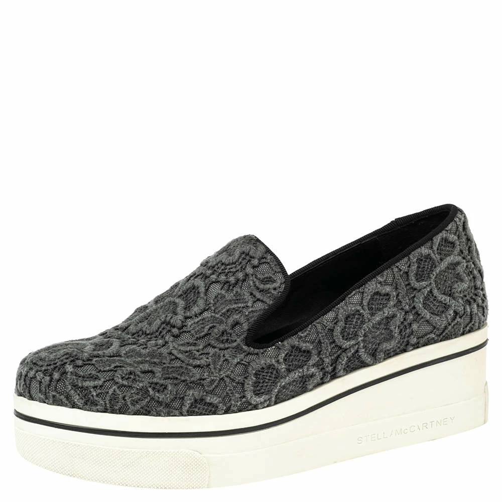 Flash Sale ๐ Stella McCartney Grey Embroidered Fabric Lace Slip On ๐ Sneakers Size 38 For ๐ฉ Women ๐ 3 Flash Sale ๐ Stella McCartney Grey Embroidered Fabric Lace Slip On ๐ Sneakers Size 38 For ๐ฉ Women ๐