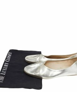 New 🧨 Stella McCartney Silver Faux Leather Ballet Flats Size 36 For 👩 Women ✨ -Stella McCartney Shop luxury women stella mccartney used shoes p495271 002
