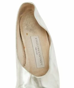 New 🧨 Stella McCartney Silver Faux Leather Ballet Flats Size 36 For 👩 Women ✨ -Stella McCartney Shop luxury women stella mccartney used shoes p495271 006