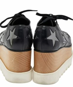 New 😀 Stella McCartney Black Faux Leather Elyse Platform 👟 Sneakers Size 34.5 For 👩 Women 🥰 -Stella McCartney Shop luxury women stella mccartney used shoes p495584 005