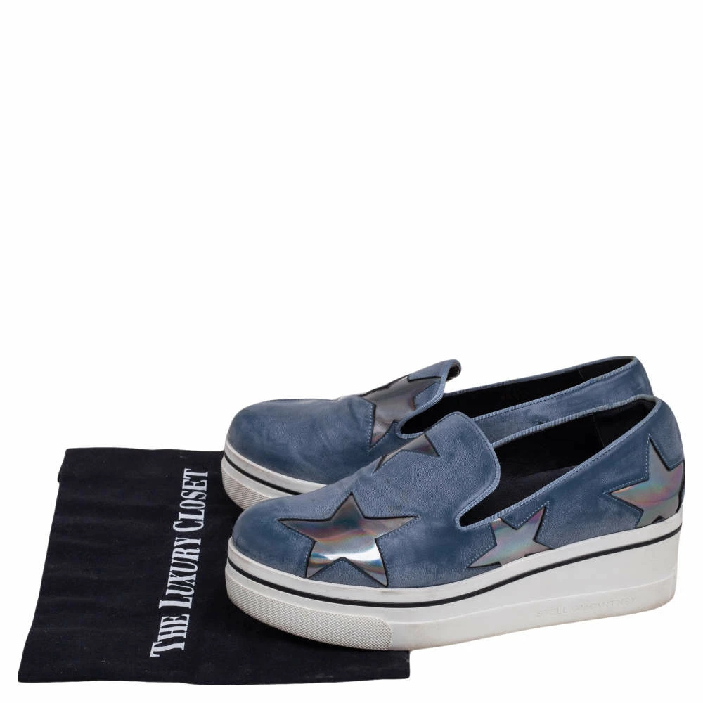 Hot Sale ๐ฅ Stella McCartney Blue Faux Leather Binx Star Slip-On Platform ๐ Sneakers Size 38 For ๐ฉ Women ๐ 11 Hot Sale ๐ฅ Stella McCartney Blue Faux Leather Binx Star Slip-On Platform ๐ Sneakers Size 38 For ๐ฉ Women ๐ - Image 9