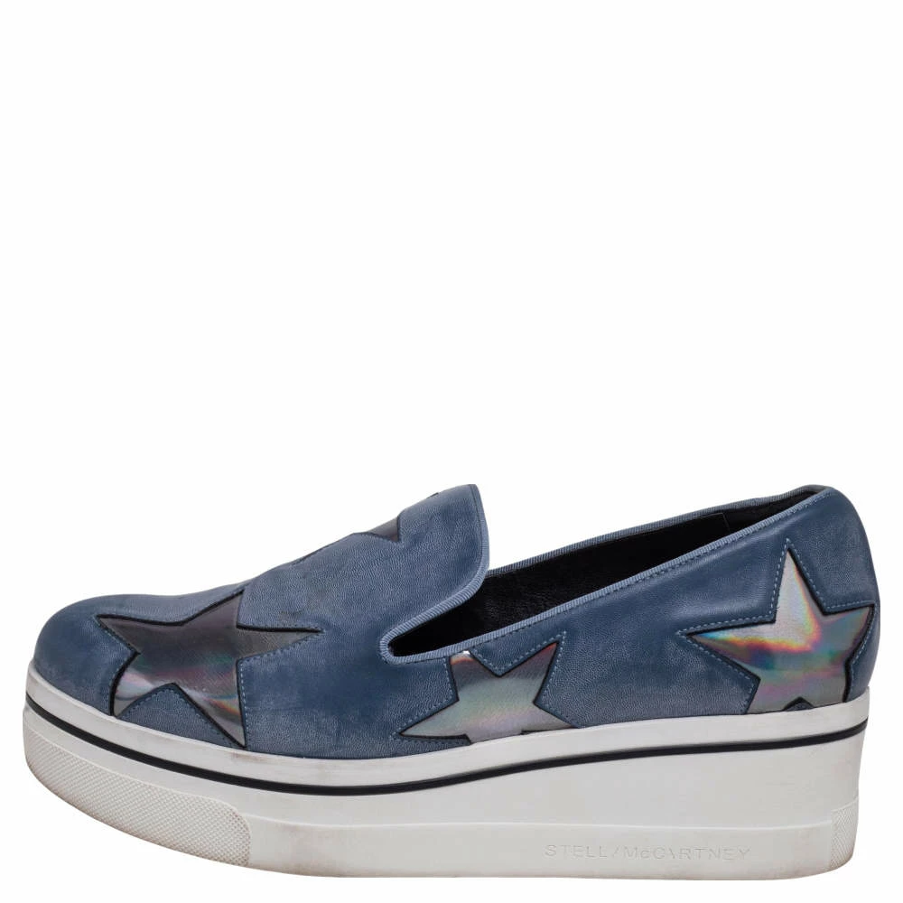 Hot Sale ๐ฅ Stella McCartney Blue Faux Leather Binx Star Slip-On Platform ๐ Sneakers Size 38 For ๐ฉ Women ๐ 4 Hot Sale ๐ฅ Stella McCartney Blue Faux Leather Binx Star Slip-On Platform ๐ Sneakers Size 38 For ๐ฉ Women ๐ - Image 2