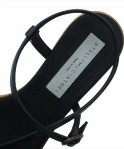 Outlet 👍 Stella McCartney Black Leather Altea Platform 🩴 Sandals Size 36 For 👩 Women ⌛ -Stella McCartney Shop luxury women stella mccartney used shoes p49793 0010