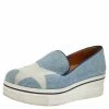Discount 🎉 Stella McCartney Blue Denim Binx Slip On 👟 Sneakers Size 38 For 👩 Women 🎁