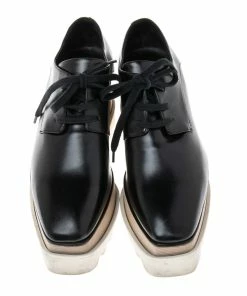 Top 10 ✨ Stella McCartney Black Faux Leather Elyse Platforms 👟 Sneakers Size 36 For 👩 Women ❤️ -Stella McCartney Shop luxury women stella mccartney used shoes p503919 002