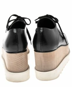 Top 10 ✨ Stella McCartney Black Faux Leather Elyse Platforms 👟 Sneakers Size 36 For 👩 Women ❤️ -Stella McCartney Shop luxury women stella mccartney used shoes p503919 003