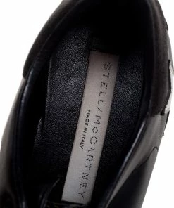 Deals 😉 Stella McCartney Black Faux Leather Elyse Star Platform Lace Up 👟 Sneakers Size 35 For 👩 Women 🤩 -Stella McCartney Shop luxury women stella mccartney used shoes p504890 004