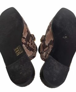 Deals 🥰 Stella McCartney Brown Faux Python Flats Size 37.5 For 👩 Women 🎉 -Stella McCartney Shop luxury women stella mccartney used shoes p504988 008