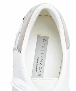 Buy 🧨 Stella McCartney White Faux Leather Elyse Star Platform Lace Up 👟 Sneakers Size 37.5 For 👩 Women 🧨 -Stella McCartney Shop luxury women stella mccartney used shoes p509221 005