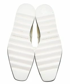 Buy 🧨 Stella McCartney White Faux Leather Elyse Star Platform Lace Up 👟 Sneakers Size 37.5 For 👩 Women 🧨 -Stella McCartney Shop luxury women stella mccartney used shoes p509221 008