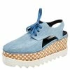 Best reviews of 🔥 Stella McCartney Blue Cutout Denim Elyse Lace Up Platform Derby Size 37.5 For 👩 Women ⌛ -Stella McCartney Shop luxury women stella mccartney used shoes p511155 009