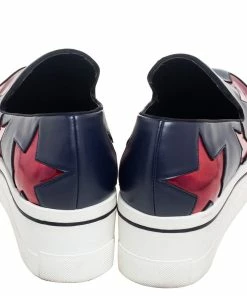 Wholesale ⌛ Stella McCartney Metallic Grey Faux Leather Binx Star Platform Slip On 👟 Sneakers Size 37 For 👩 Women 😍 -Stella McCartney Shop luxury women stella mccartney used shoes p514309 006