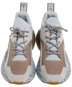 New 😉 Stella McCartney Grey/Beige Faux Leather And Suede Eclypse Chunky 👟 Sneakers Size 40 For 👩 Women ⌛ -Stella McCartney Shop luxury women stella mccartney used shoes p515022 002